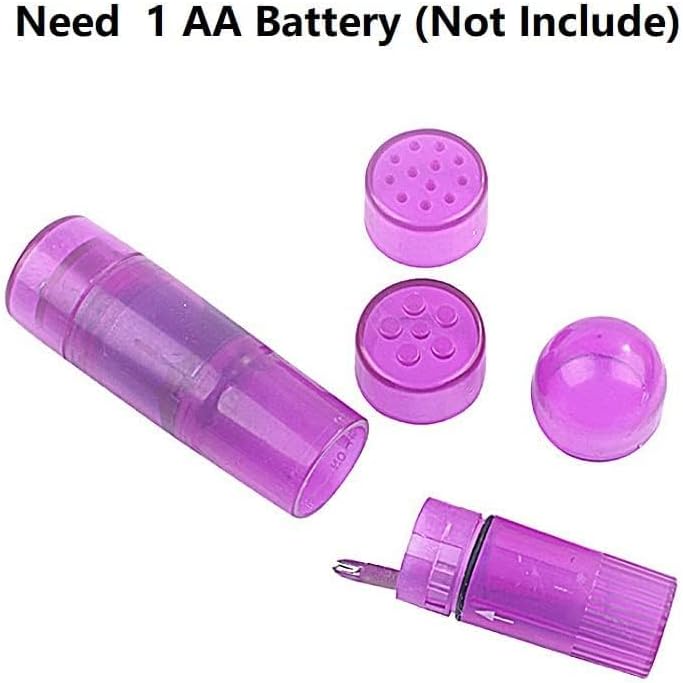 Mini Portable Small Massage Tool 4 Heads Massager Pocket for Women Neck Shoulder Face Back Foot Muscles (2PK Purple) - Image 6