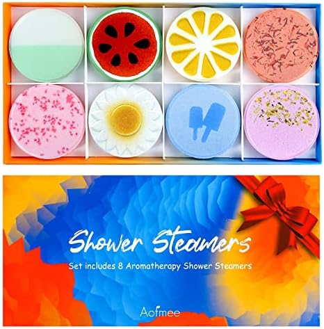 Aofmee Shower Steamers Aromatherapy - 8 Pack Shower Bombs Gift Set, Shower Tablets with Essential Oils for Relaxation, Valentines Day Gifts Self Care Gifts Spa Gifts Birthday Gifts for Women and Men by Aofmee