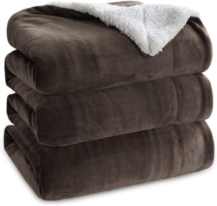 Bedsure GentleSoft Sherpa Fleece Throw Blanket for Couch, Non-Heated, Thick and Warm Throw for Women and Men, Soft Fuzzy Plush Blanket for Winter, Brown, 50x60 Inches - Image 4