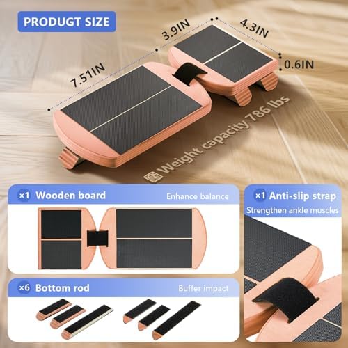Ankle Balance Board Foot Strengthener – Adjustable Stability Trainer for Ankle and Leg Exercise, Balance Training, Physical Therapy, Mobility Core Workout at Home or Gym - Image 2