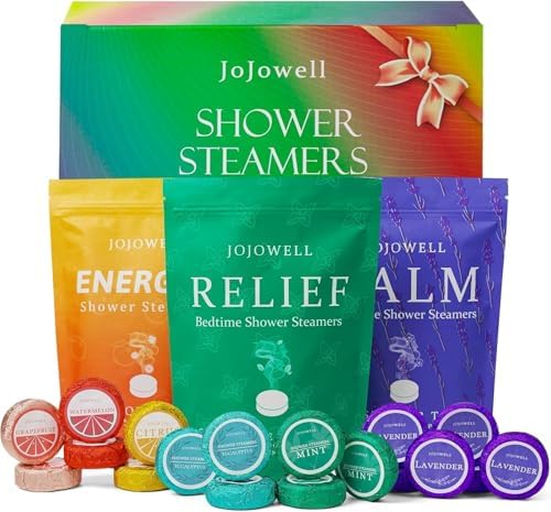 JoJowell Shower Steamers Aromatherapy - 18 Pack Birthday Gifts for Women & Men, Mom Wife Grandma Sister Her Teens, Self Care with Natural Essential Oils Relaxation Home SPA by JOJOWELL