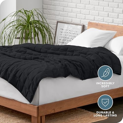 Bare Home Cotton Weighted Blanket (Black, 40"x60" 10lbs) - Image 5