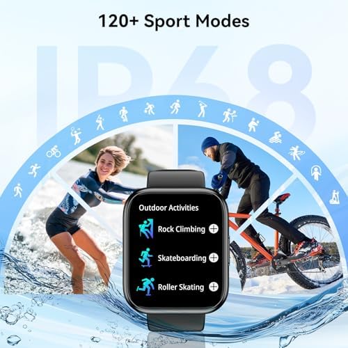 Smart Watch for Men - 1.85" HD 2026 Upgraded Fitness Tracker Bluetooth Call and Text Smartwatch with 7 Day Battery 5 ATM Waterproof Heart Rate Sleep Monitor 130+ Sport Modes for Android & iOS (Black) - Image 3