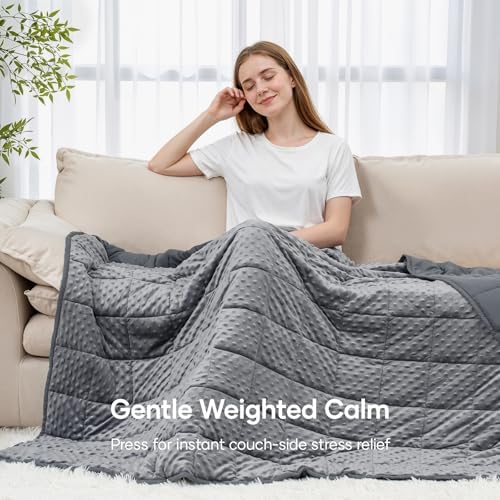 Cottonblue King Size Weighted Blanket 15lbs for Adults, 80 x 87in Grey - Image 5