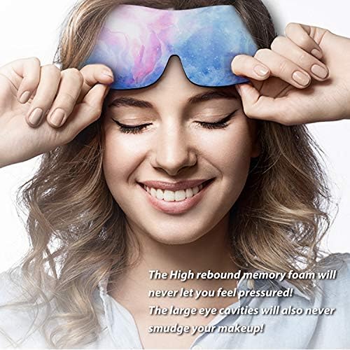 PrettyCare 3D Sleep Mask 2 Pack,Eye Mask for Side Sleeper -3D Contoured Sleeping Mask with Light Blocking for Women- No Eye Pressure Blindfold Night Masks with Ear Plugs & Travel Bag (Black& Fire) - Image 5