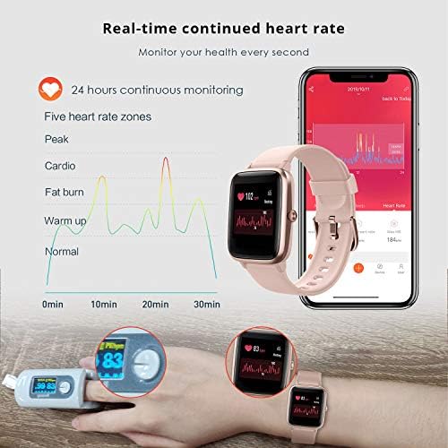 Fitpolo Smart Watch for Women,1.8” Touchscreen, Bluetooth Call, Alexa Built-in,24/7 Heart Rate SpO2 Monitor,Step Counting,Sleep Tracking, IP68 Waterproof Fitness Tracker Watch for Android iPhone - Image 3