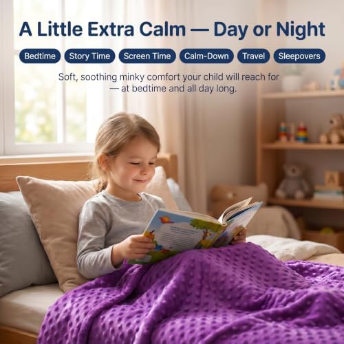 hazli Super-Soft Kids Weighted Blanket 7 Pounds - Easy to Clean, Washable Minky Cover - 41x60 Inches Child Heavy Blanket for Girls and Boys Small - Image 5