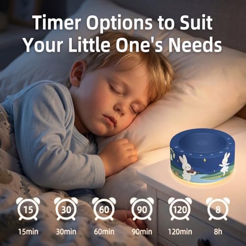 Kipcush White Noise Machine for Baby & Adults, Sleep Sound Machine with 30 Soothing Sounds, 8-Color Night Light, Memory Function, White Noise for Sleeping, Nursery, Office, Travel, Relaxation - Image 4