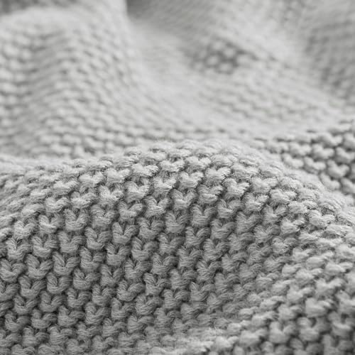 INK+IVY Bree Knit All Season Blanket for Summer, Full/Queen, Grey - Image 3