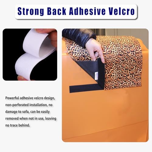 Adjustable Headrest Pillow for Recliners and Armchairs - Non-Slip Velvet Cushion for Neck Support and Pain Relief (Leopard) - Image 4