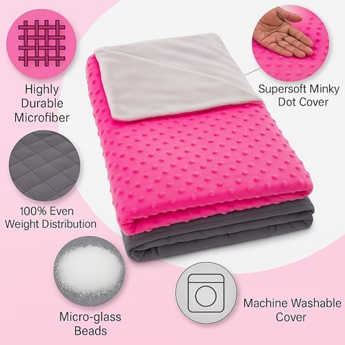 hazli Super-Soft Kids Weighted Blanket 5 Pounds - Weighted Blanket for Kids - Easy to Clean, Washable Minky Cover - 36x48 Inches 5lbs Child - Small Heavy Blanket for Girls and Boys - Image 2
