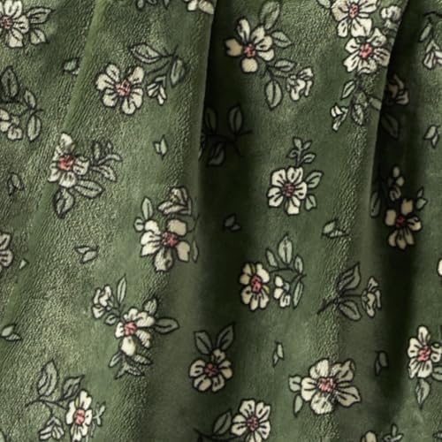 Lucky Brand Daisy Chain Olive Plush Throw, Olivine, 50 x 70 in - Image 5