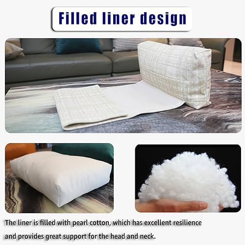 Non-Slip Head Pillow for Recliners - Neck Support Cushion with Velvet Cover for Pain Relief at Home, Office and Travel (Stripes) - Image 5