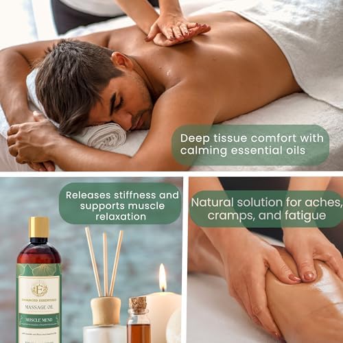 Muscle Mend| Muscle Recovery Massage Oil with Arnica, Ashwagandha & Essential Oils| Soothing,Non-Greasy, Fast-Absorbing| Use Post-Workout or Bedtime | 200ml (6.76 fl oz) - Image 5