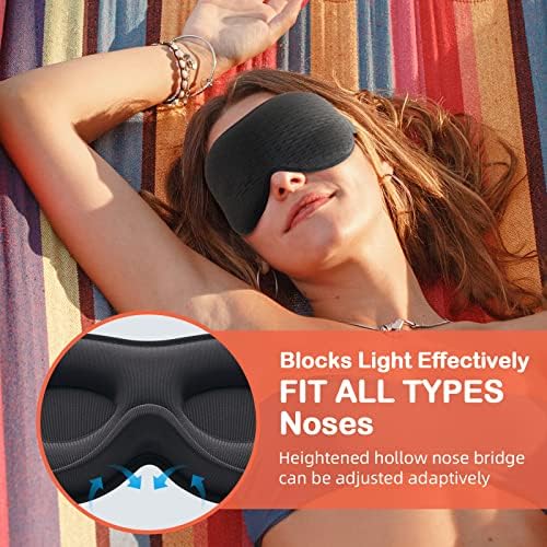 INNELO Sleep Mask for Side Sleeper, 3D Zero-Pressure, 100% Blackout, Nap - Image 3