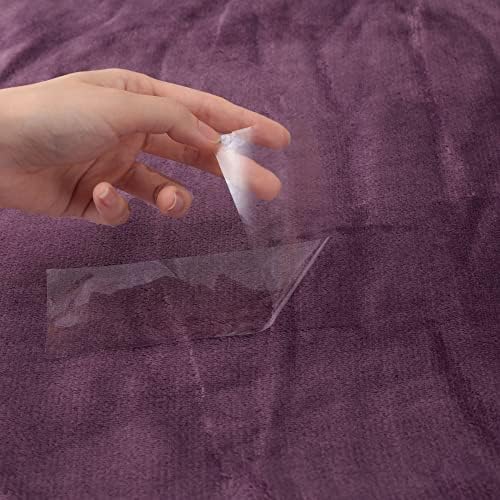 NANPIPER King Size Sherpa Blanket, Soft Fleece Throw for Bed, Reversible Thick Fuzzy Blanket for Winter (Cassis Purple, 90x108 inches) - Image 6