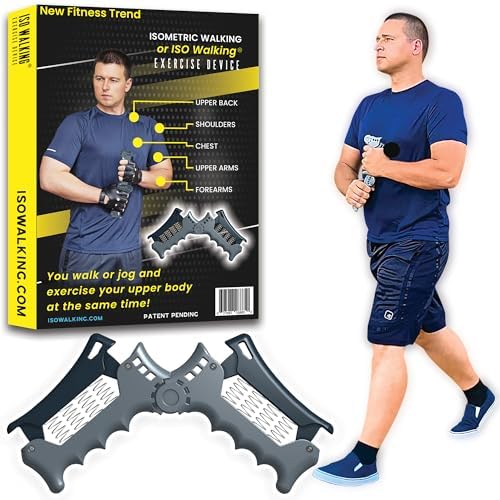 ISO WALKING 5-in-1 Arm & Chest Trainer – Portable Home Gym with Adjustable Resistance, Replaces Chest Expander, Power Twister, Arm Trainer & Walking Poles for Full Body Workout by ISOWalking