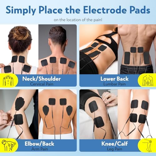 3-in-1 TENS Unit Muscle Stimulator with Color Display - Dual Channel EMS Machine, 28 Therapy Modes,40 Intensity Levels,8 Electrode Pads & EVA Case for Effective Pain Relief - Image 5