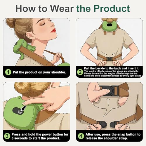 Shoulder & Neck Massager with Heat, Bionic Neck Massager for Pain Relief Deep Tissue, 4D Kneading Fingers, LCD Display & Adjustable Intensity, Relaxation Muscle Tension, Ideal Gift for Men and Women - Image 7