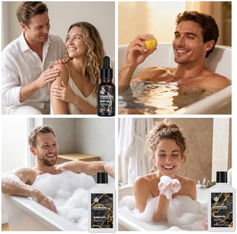 Gifts for Women & Men, Charcoal 32 Pcs Bath & Body Gifts Basket, Home Spa - Image 5