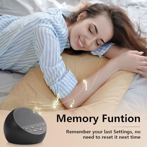 Portable Sound Machine White Noise Machine Nonstop 30 Soothing Sounds for Baby Kids Adults Pink Noise Sleep Machine 36-Level Vol Auto-Off Timer Memory Function for Home Travel Office - Image 6