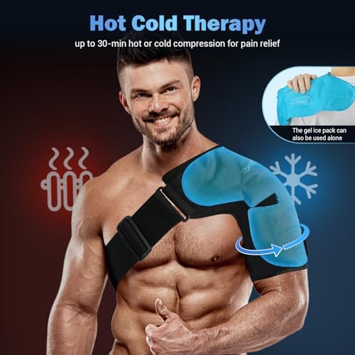 Comfytemp Shoulder Ice Pack Wrap, Rotator Cuff Shoulder Brace Cold Therapy - Image 5