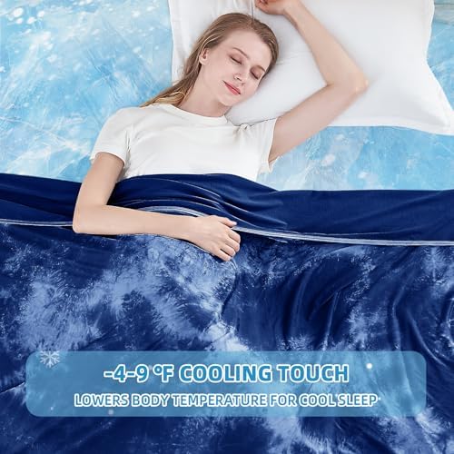 inhand Cooling Blanket Twin XL(60"x90",Navy) College Dorm Essentials - Image 2