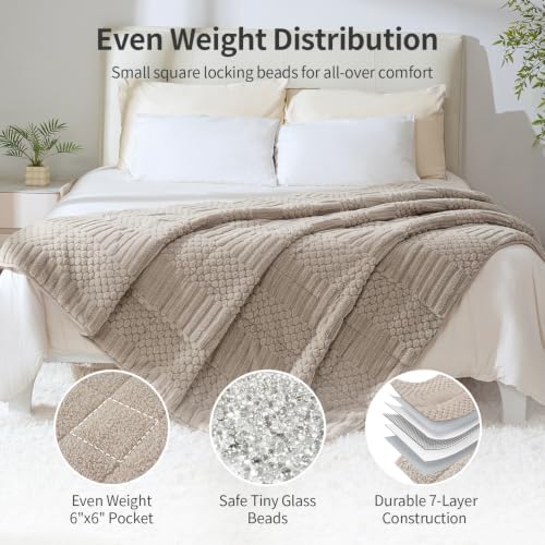 Uttermara Weighted Blankets for Adults Queen Size, 20lbs 60x80 inches - Image 6