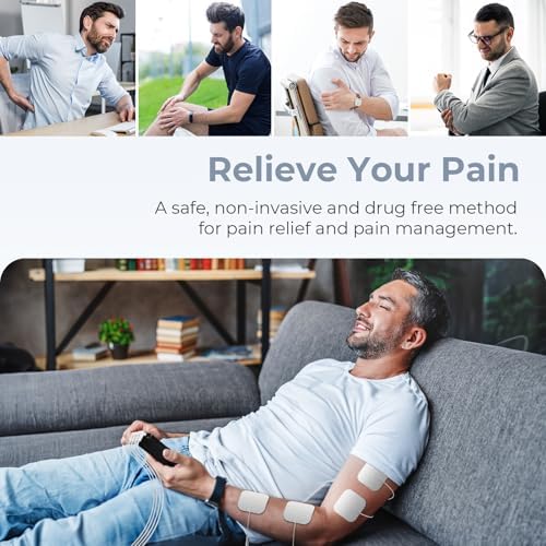 AUVON 4-Output TENS Unit Muscle Stimulator, Preset Setting Human Part Modes - Image 2