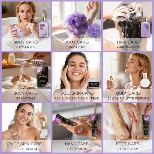 26 Pcs Spa Bath and Body Gift Basket, CHARCOAL SHEA BUTTER Spa Kit Gift Set - Image 5