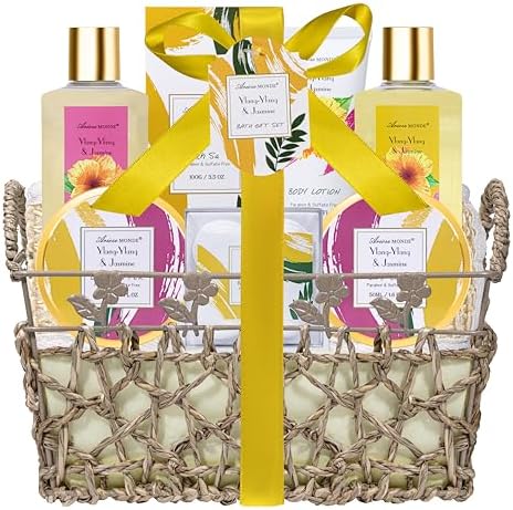 Gifts for Women, Bath Sets for Women Gift 9Pcs Spa Gift Basket for Women by Ariosemonde