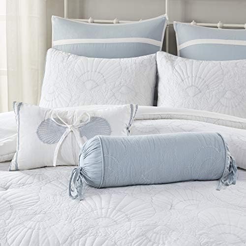 Harbor House Modern Design Decorative Pillow Hypoallergenic Sofa Cushion Lumbar, Back Support, Bolster 7" x 18", Crystal Beach, Cotton Pillow Blue - Image 2