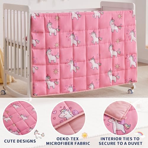 anfie Weighted Blanket(40"x60" 7lbs) Weighted Blanket Cooling Blanket for Resting,Throw Size Breathable Blanket with Premium Glass Bead(Little Unicorn) - Image 5