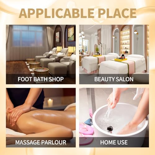 Pedicure Kit Foot Soak Set: Bubble Salt, Sugar Scrub, Massage Mask, Massage Lotion in a Box, 4 Step Foot Spa Kit for Dry Feet,Tired Feet（3 Set Pearl) - Image 4