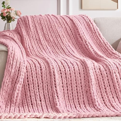 Negwoo Chunky Knit Throw Blanket, Knitted Throw Chenille Yarn, 40"*50" by Unknown