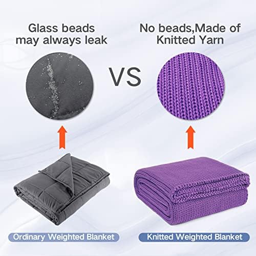 Guohaoi Knitted Weighted Blanket for Adults, 50"x75" 12lbs Full/Queen Size - Image 5