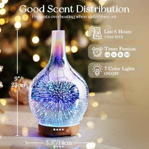Porseme 150ml Handmade Essential Oil Diffuser 6H Runtime - Image 3