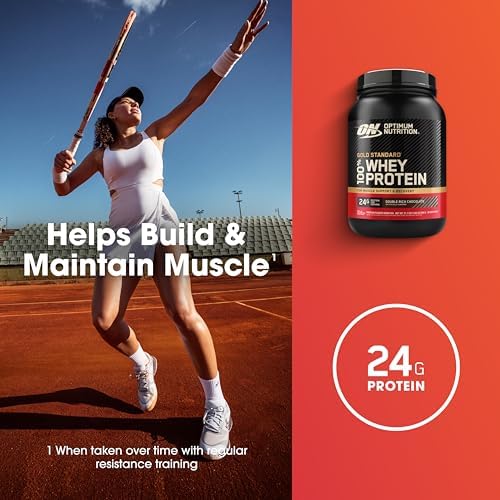 Optimum Nutrition Gold Standard Whey Protein, Double Rich Chocolate, 2 LB - Image 4