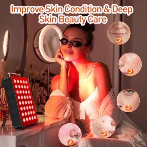 Red Light Therapy Panel 5 Wavelength 40 Dual Chip LEDs Black - Image 3