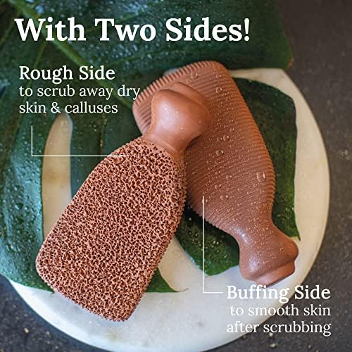 2-Sided Foot Scrubber & Nourishing Foot Cream Bundle - Image 2