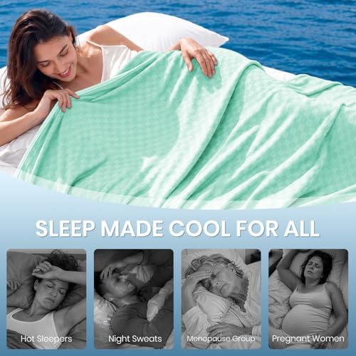 Topcee Cooling Blanket 90"x90" for Hot Sleepers Summer Cold Blanket - Image 4