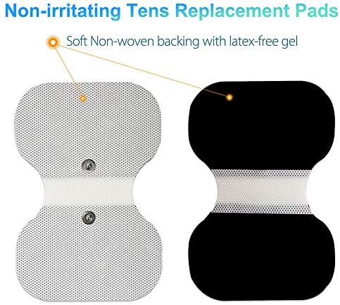 LotFancy TENS Unit Pads 4.3” X 6”, 4Pcs Snap Electrode Pads Large, Butterfly Shape, Reusable, Self-Adhesive - Image 4