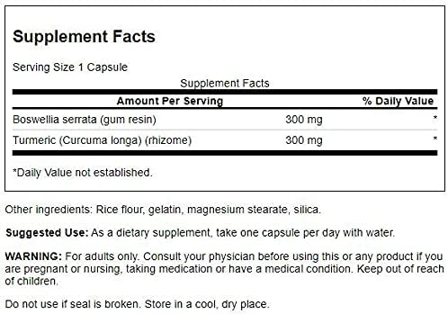 Swanson Full Spectrum Boswellia & Curcumin Natural Formula, 60 Caps, 2 Pack - Image 2