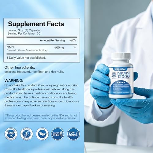 NMN 400mg Capsules – NAD+ Support Supplement for Adults Supporting Active Lifestyles, 120 Capsules - Image 2