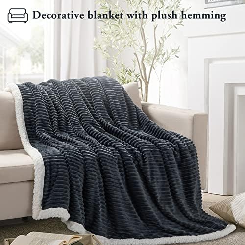 LBRO2M Sherpa Fleece Bed Blanket Super Soft Plush Warm Throw King 90"X104" - Image 3