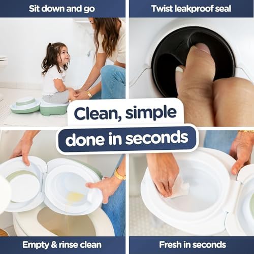 My Carry Potty - Blue Pastel Travel Potty, Award-Winning Portable Toddler Toilet Seat for Kids to Take Everywhere - Image 3
