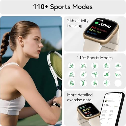 Smart Watch with Alexa Built-in, 1.83" HD Bluetooth Calling Fitness Tracker - Image 3