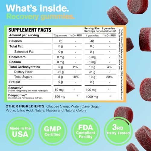 Post Workout Gummies, Pomegranate Passion, 30 Servings - Image 3