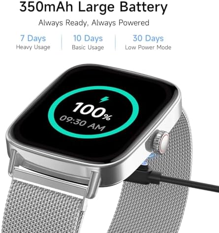 Smart Watch for Men Women, 1.85" HD Smartwatch Compatible iPhone/Samsung/Android (Answer/Make Calls), 100+ Sport Modes Fitness Tracker with Heart Rate/Sleep/SpO2 Monitor, IP68 Waterproof - Image 6