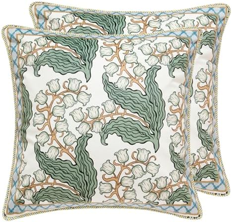 patdrea Designer Velvet Throw Pillow Cover,Set of 2,18"x18"-Callista A by patdrea